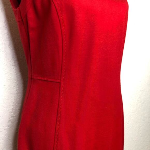 Talbots red sleeveless sheath dress size 6 NWT - Picture 3 of 14